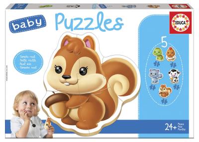 5 Casse-tête - Baby Puzzles - Animaux  | Casse-têtes