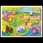Animaux sauvage Puzzle a bouton | Casse-têtes