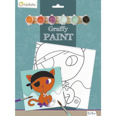Graffy paint - Chat pirate | Dessin/coloriage/peinture