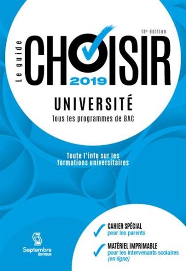 guide Choisir, université 2019 (Le) | 