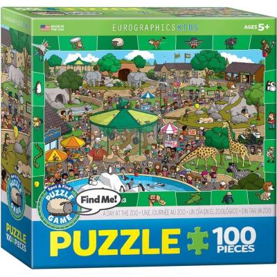 Puzzle 100 morceaux - Une journée au zoo | Casse-têtes