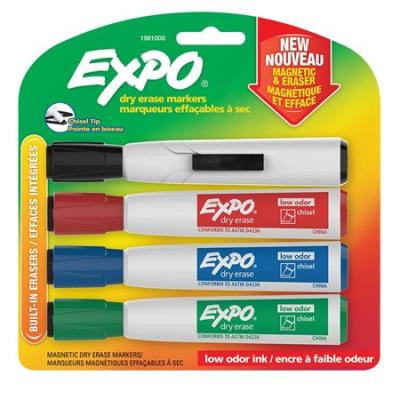 Marqueur effaçable à sec pour tableau blanc Expo® à faible odeur | Crayons de couleur, feutres  et craies