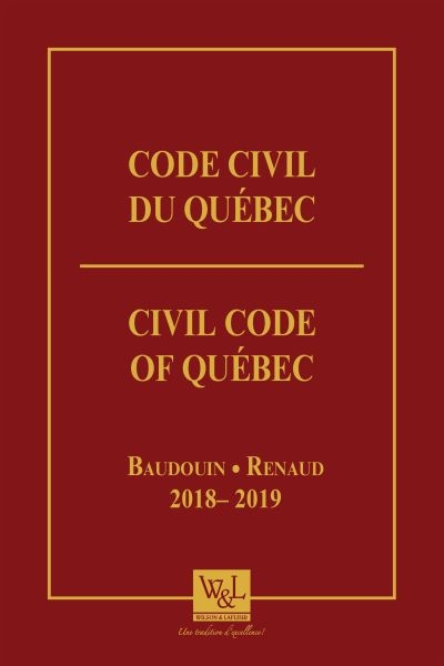Code civil du Québec 2018-2019 | Baudouin, Jean-Louis