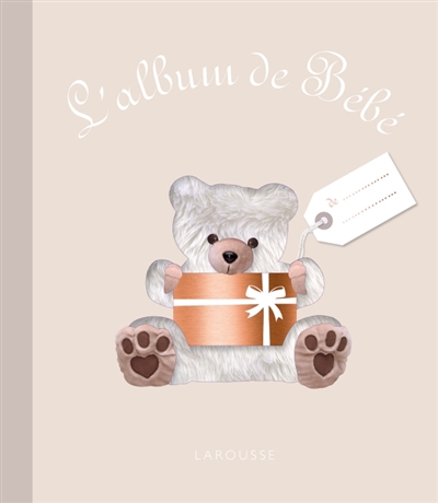 Album de bébé (L') - Ourson Blanc avec Poil qui Tient un Cadeau | 