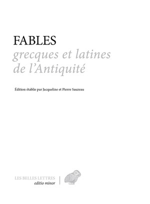 Fables Grecques et Latines de l'Antiquité | 