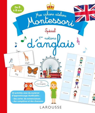 Mes cahiers ateliers Montessori - Spécial 1res notions d'anglais | 