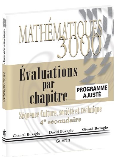 Mathématiques 3000 - 4e secondaire, CST - Évaluations par chapitre  | Buzaglo, Chantal