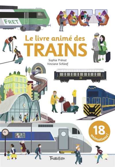 Le livre animé des trains  | Prénat, Sophie
