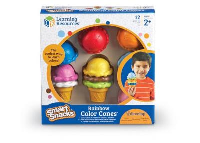 Smart Snacks - Cônes multicolores avec crème glacée à empiler | Motricité fine et globale