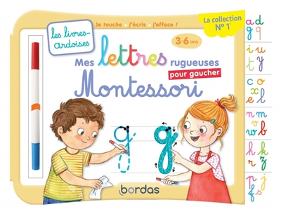 Mes lettres rugueuses Montessori pour gaucher | Lescoat, Elen