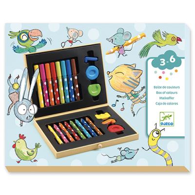 Boîte de couleurs pour les petits | Crayons, feutres et peinture