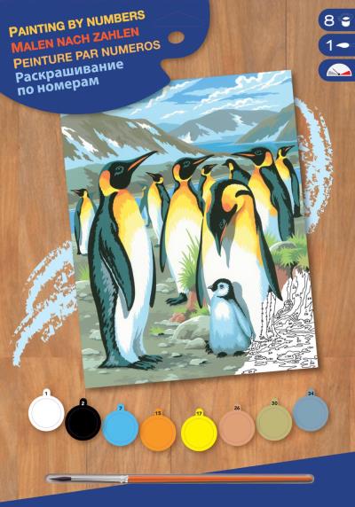 Peinture à numéros - Pingouins | Peinture à numéro & peinture de diamant (Diamond Painting)
