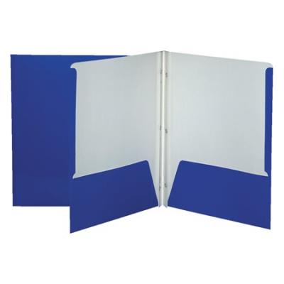 Porte folio 2 pochettes 3 attaches lustré Bleu foncé | Relieurs, Pochettes Duo Tang, planche a pince