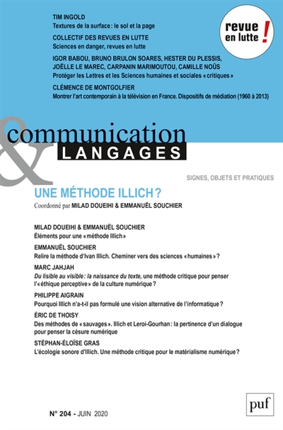 Communication & langages T.204 - Une méthode Illich ? | 