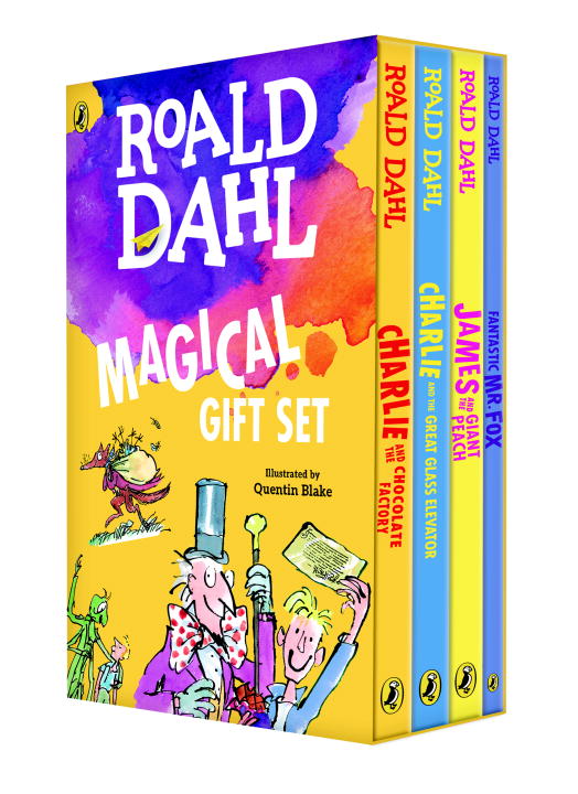 Roald Dahl Magical Gift Set (4 Books) : Charlie and the Chocolate Factory, James and the Giant Peach, Fantastic Mr. Fox, Charlie and the Great Glass Elevator | Dahl, Roald