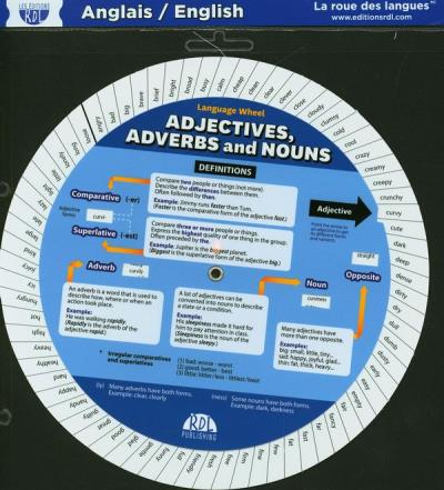 English Adjectives, Adverds and Nouns Wheel | Collectif