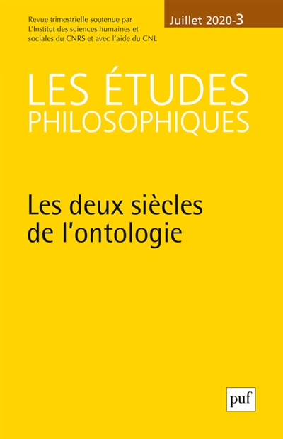 Les Etudes philosophiques T.03 2020 - Les deux siècles de l'ontologie | 