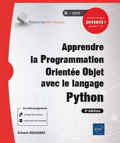 Apprendre la programmation orientée objet avec le langage Python | Boucheny, Vincent