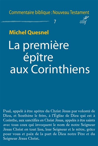 première épître aux Corinthiens (La) | Quesnel, Michel