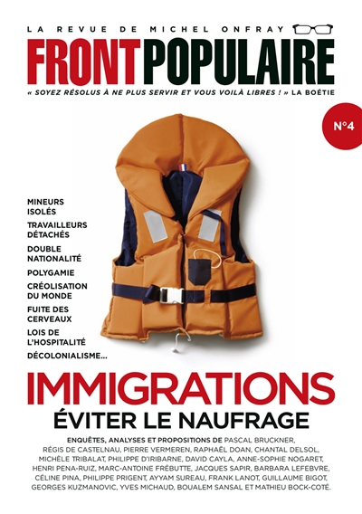 Front populaire n° 4 - Immigrations : éviter le naufrage | 