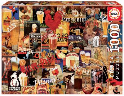 Casse-tête 1000  - Collage Bière Vintage | Casse-têtes