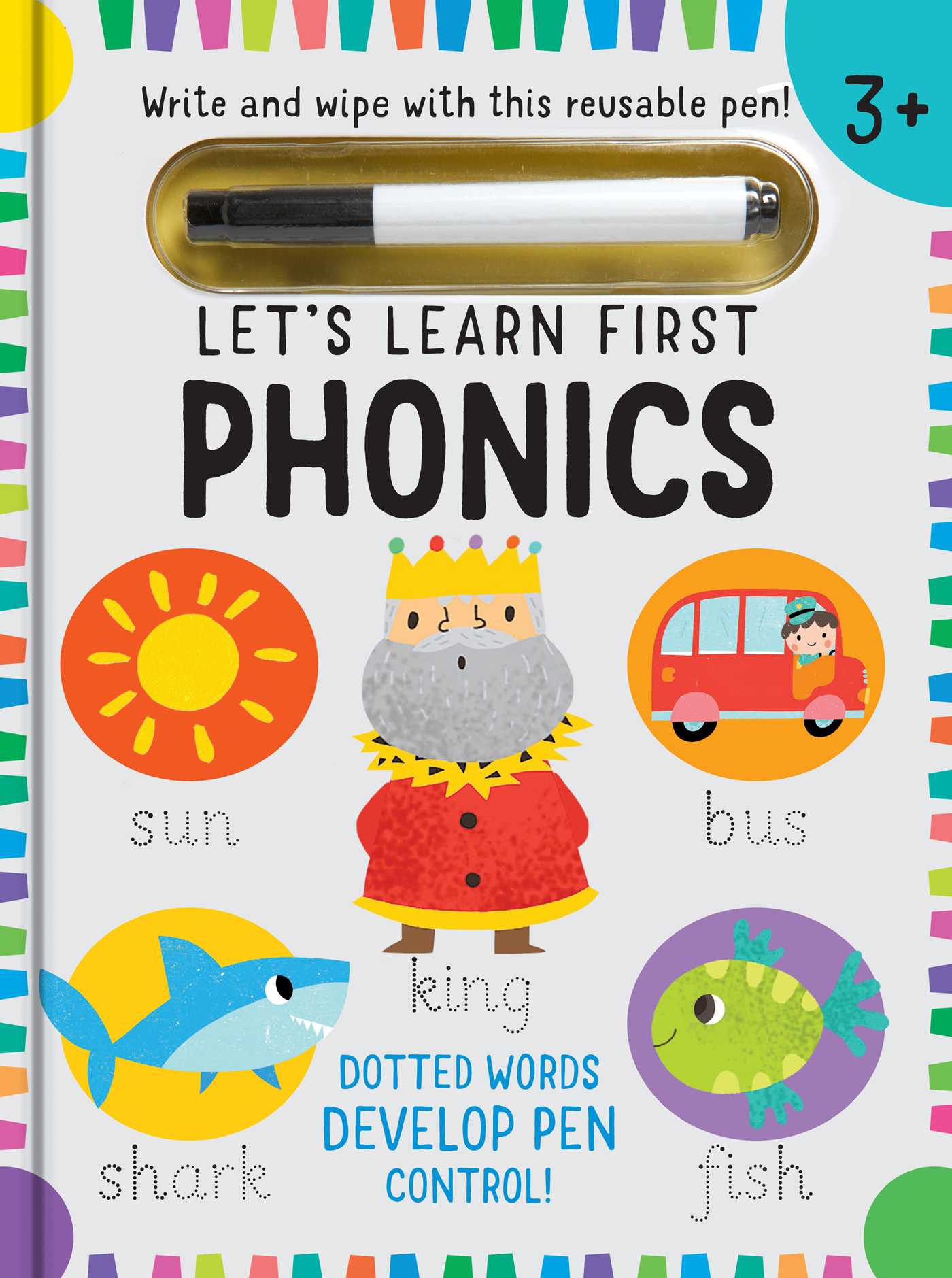 Let's Learn: First Phonics : (Early Reading Skills, Letter Writing Workbook, Pen Control, Write and Wipe) | Insight Kids