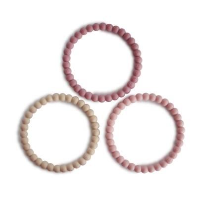 Ensemble de 3 bracelets de dentition - Rose antique | Accessoire & Autre