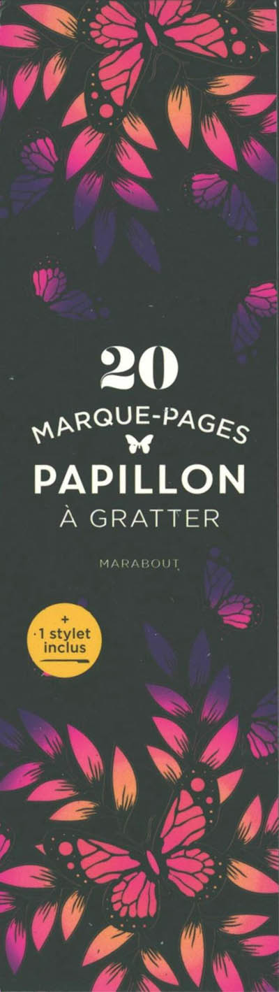 Papillon : 20 marque-pages à gratter | 