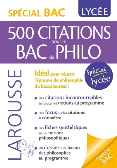 500 citations pour le bac de philo | Romeur, Anne-Laure