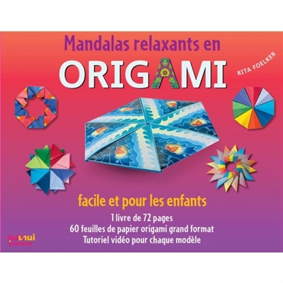 Mandalas relaxants en origami : facile et pour les enfants (coffret) | Dessin/coloriage/peinture