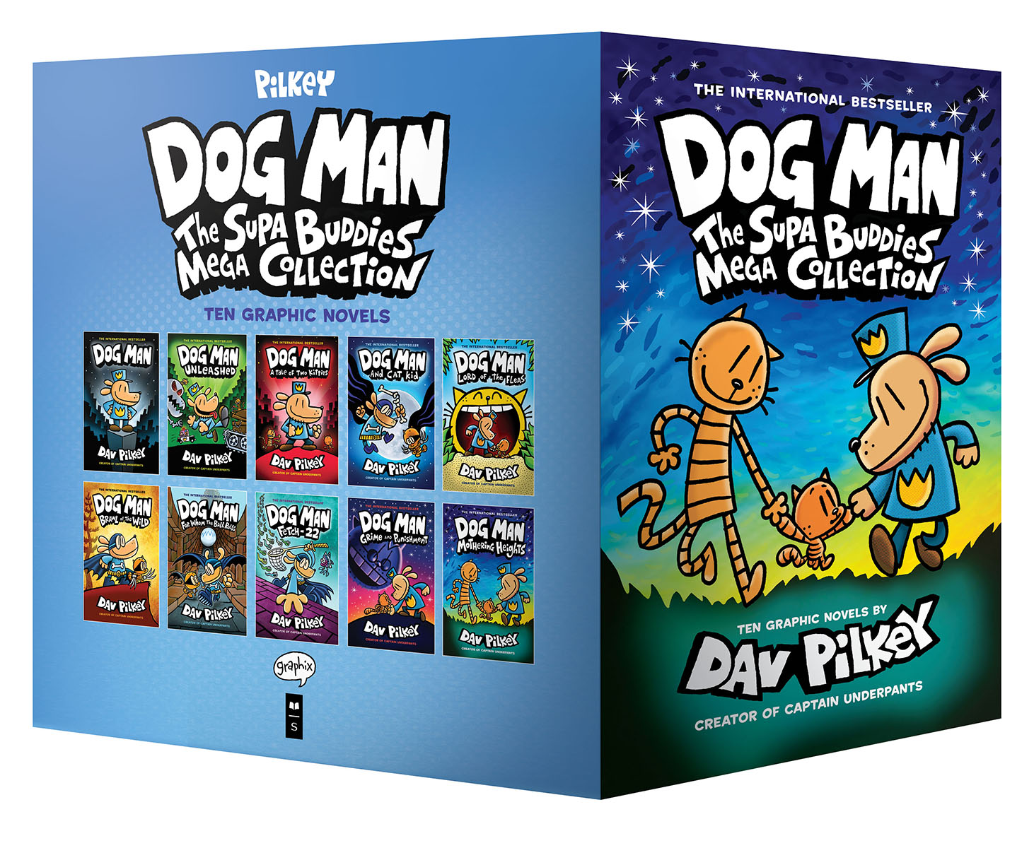 Dog Man: The Supa Buddies Mega Collection: From the Creator of Captain Underpants (Dog Man #1-10 Box Set) | Pilkey, Dav