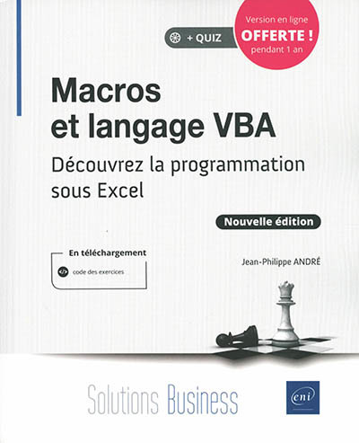 Macros et langage VBA : découvrez la programmation sous Excel | André, Jean-Philippe