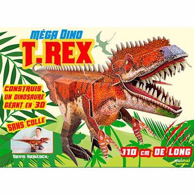 T.rex : construis un dinosaure géant en 3D sans colle : 110 cm de long | Hawcock, David