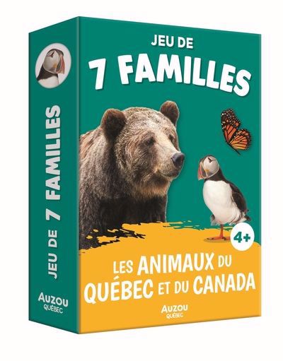 Jeu de 7 familles des animaux du Québec et du Canada | Jeux éducatifs