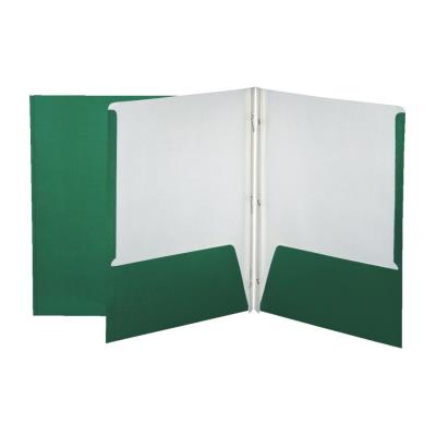 Porte folio 2 pochettes 3 attaches lustré VERT FONCÉ | Relieurs, Pochettes Duo Tang, planche a pince