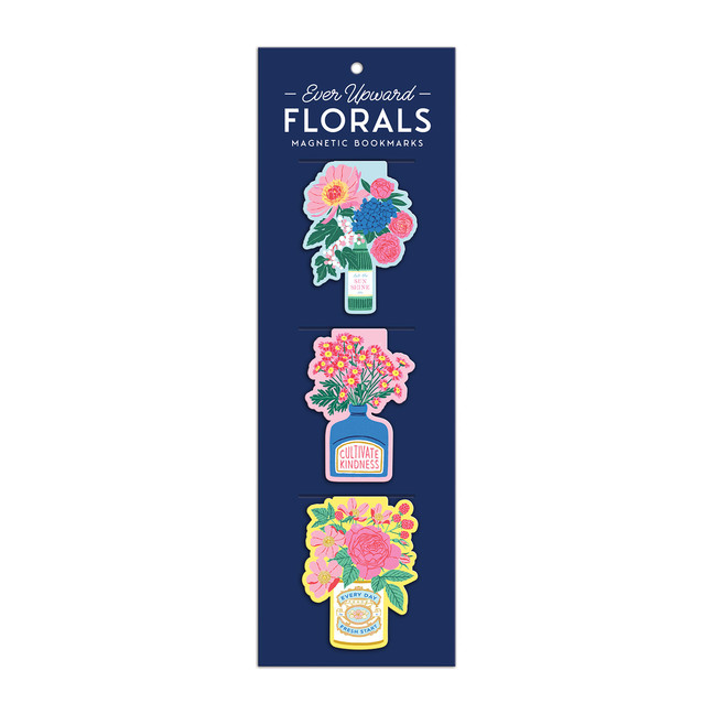 Ever Upward Florals Shaped Magnetic Bookmarks | Papeterie fine