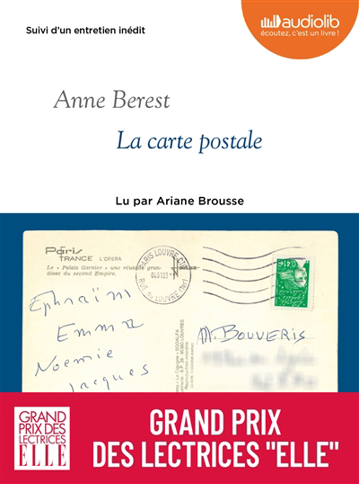 Audio - carte postale : suivi d'un entretien inédit avec l'autrice (La) | Berest, Anne