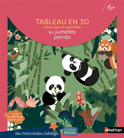 jumelles panda : tableau en 3D à découper et assembler (Les) | Bourgon, Mathilde