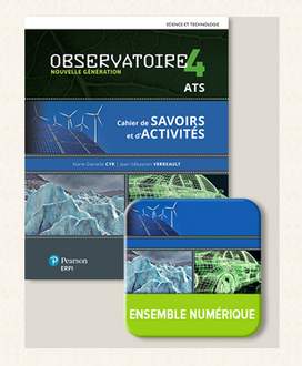 Observatoire - Nouv. génération - Cahier de savoirs et d’activités 4/ATS + Ensemble numérique élève 4/ATS (12 mois) | 