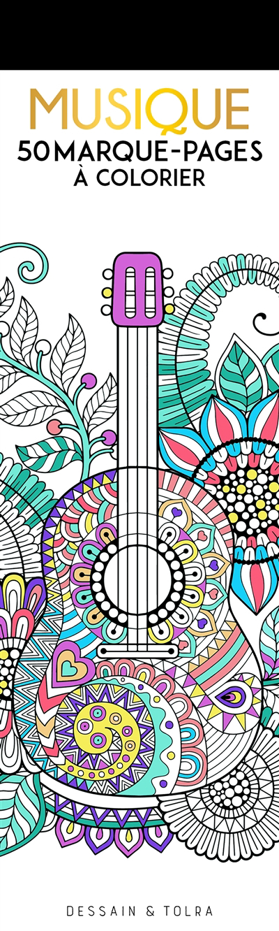 Musique : 50 marque-pages à colorier | 