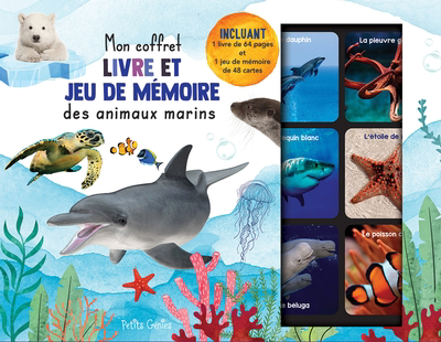 Mon coffret livre et jeu de mémoire des animaux marins | Simon, Claire