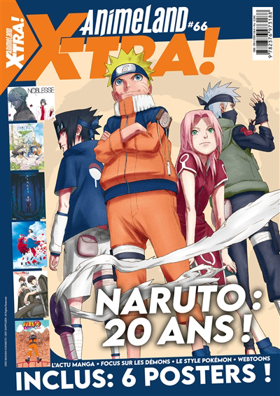 Anime land X-tra : le 1er mag de l'animation & du Manga n°66 - Naruto : 20 ans ! | 