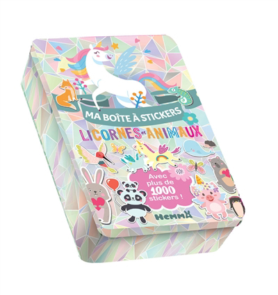 Ma boîte à stickers - Licornes et animaux | Autocollant et pochoir