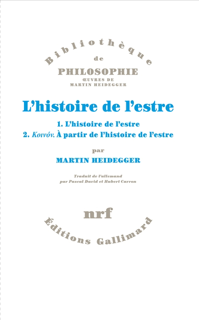 L'histoire de l'estre | Heidegger, Martin