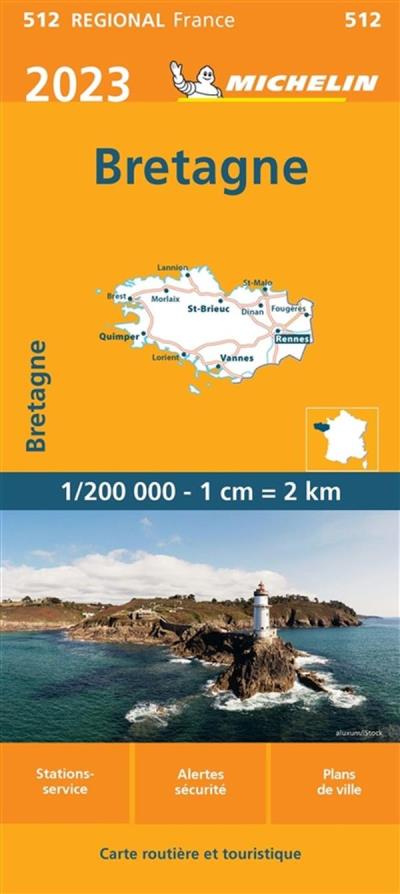 Bretagne 512 - Carte Régionale 2023 | 