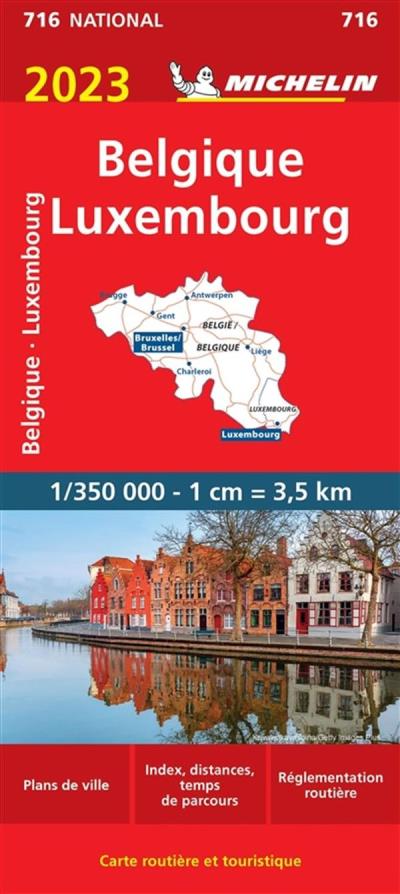 Belgique - Luxembourg 716 - Carte Nationale 2023 | 