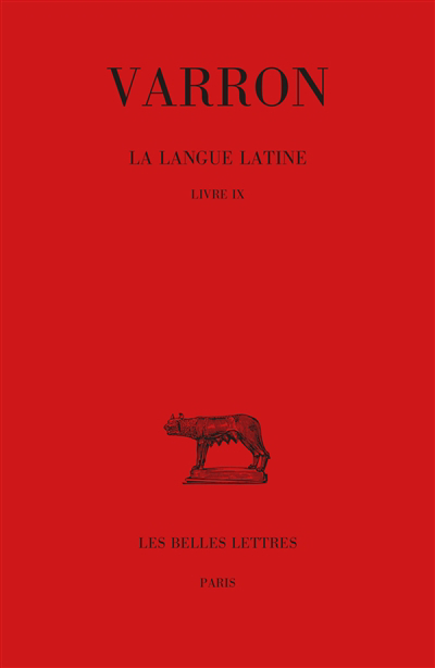 langue latine, T.05. Tome IX (La) | Varron