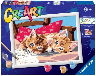 CreArt - Cuddly cats | Peinture à numéro & peinture de diamant (Diamond Painting)