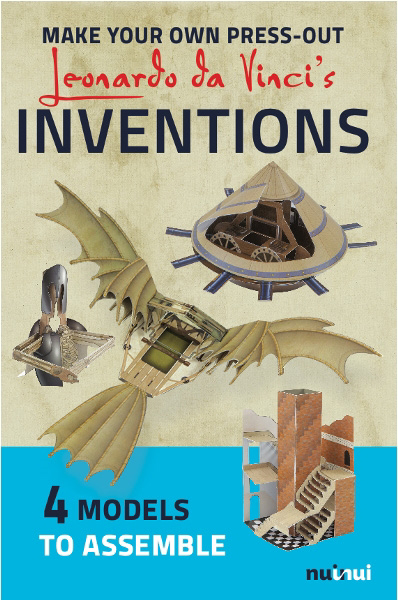 Make your own press-out Leonardo da Vinci's inventions : 4 models to assemble | Hawcok, David