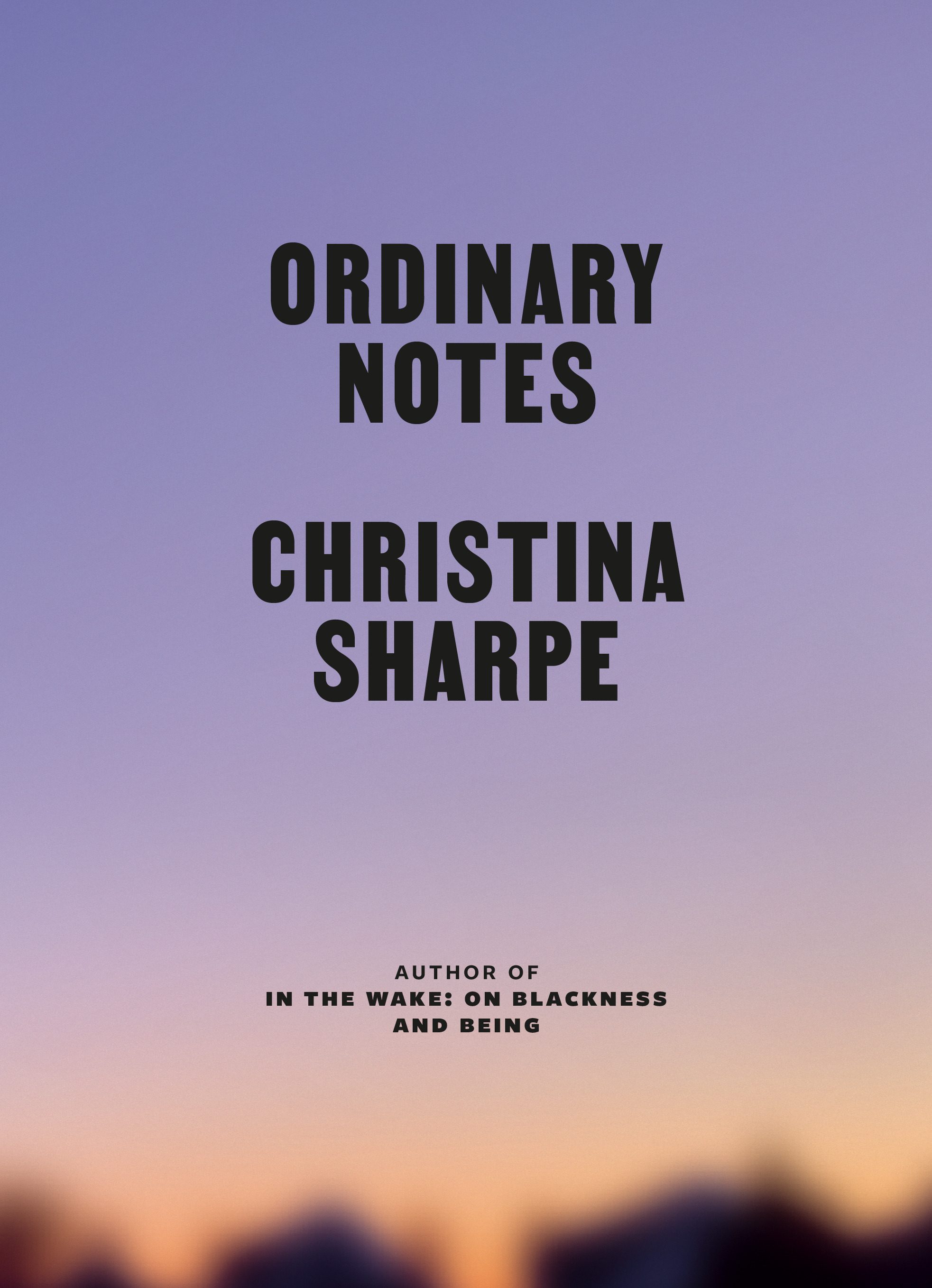 Ordinary Notes | Sharpe, Christina